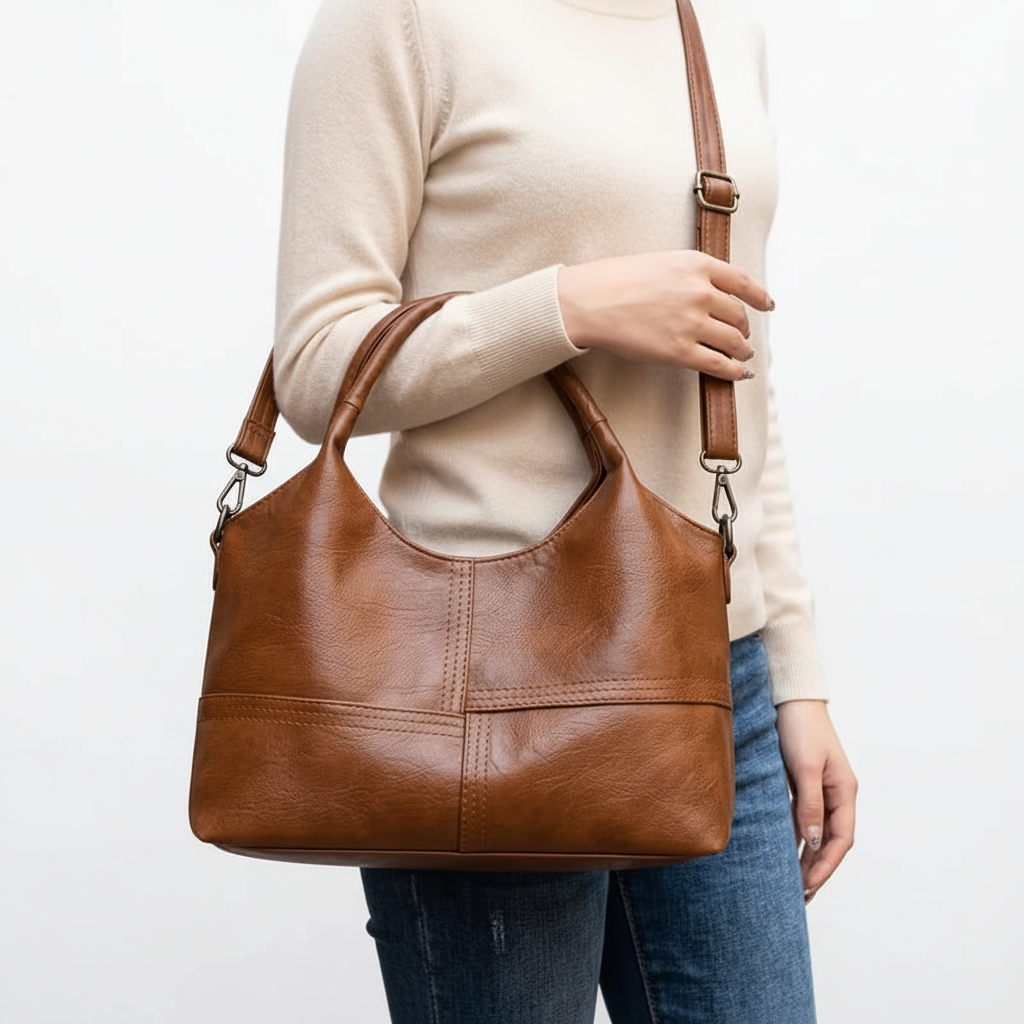 Vintage Soft Stitching Crossbody Bag