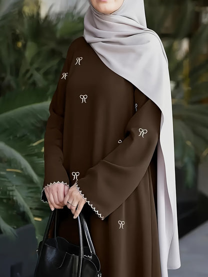 Dubai Bowknot Embroidered Dress