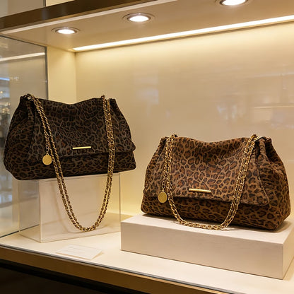 Trendy Leopard Print Crossbody Bag