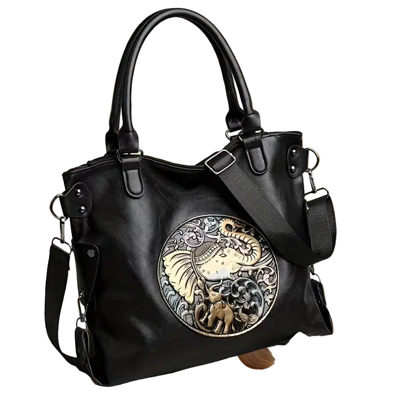 Bohemian Elephant Print Tote Bag