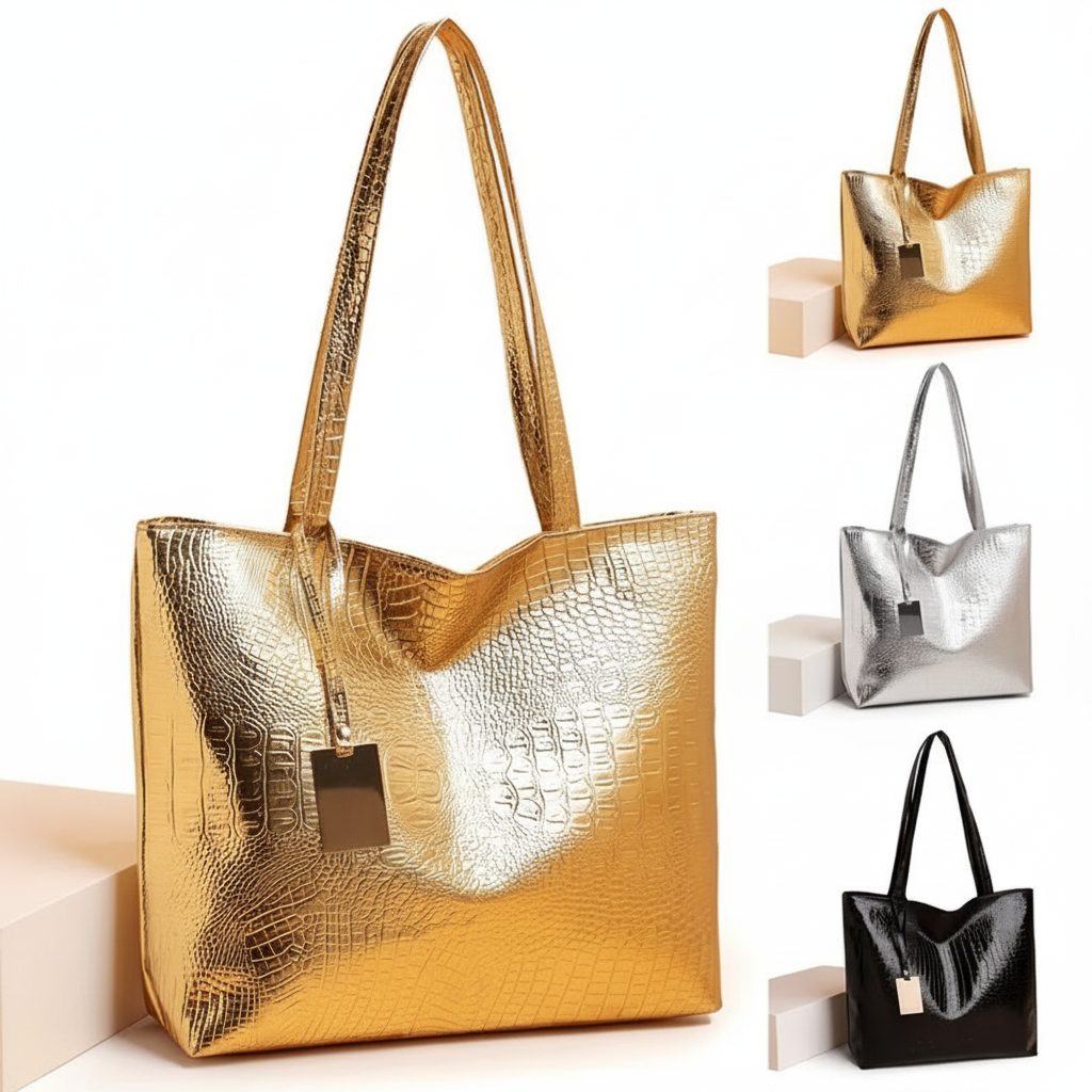 Retro Crocodile Pattern Tote Bag