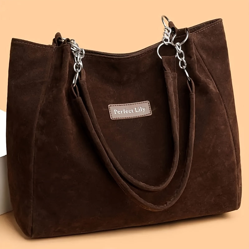 New Women'S Fashion Solid Color Tote Bag