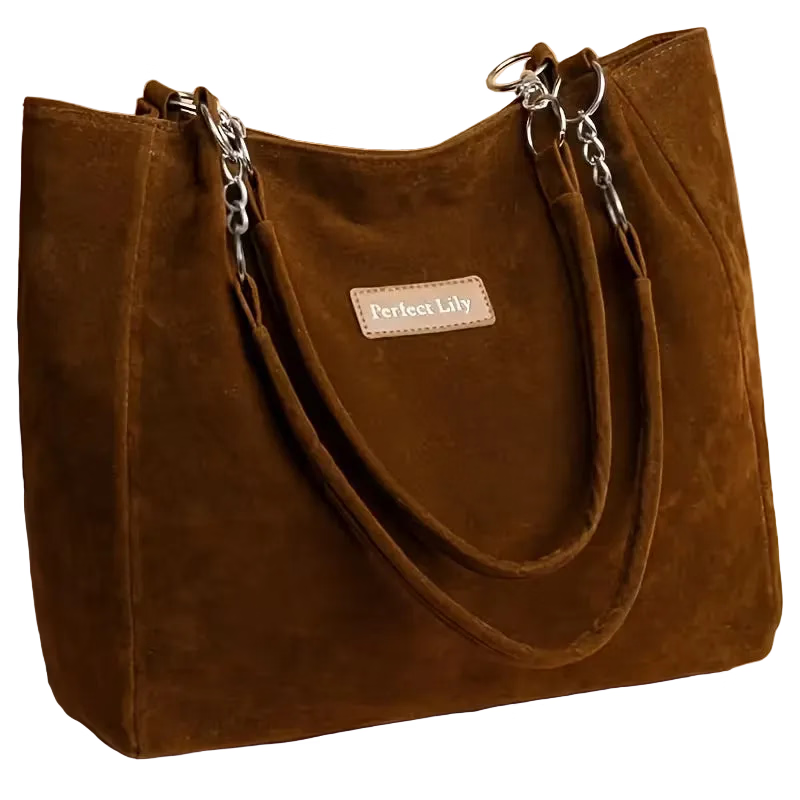 Retro Textured Chain Tote Bag