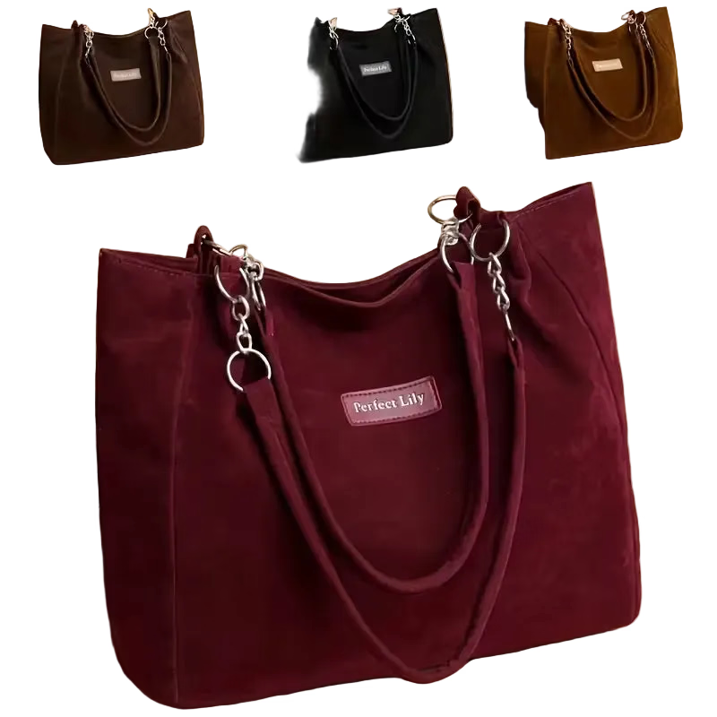 Retro Textured Chain Tote Bag