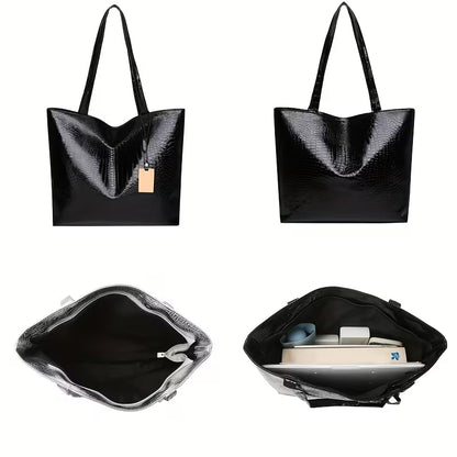 Retro Crocodile Pattern Tote Bag