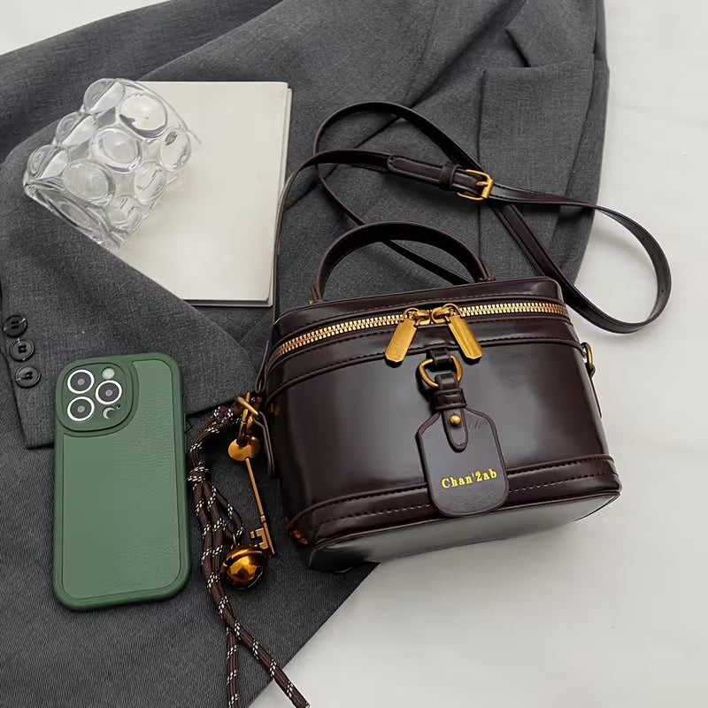 Elegant Retro Bell Pendant Crossbody Bag