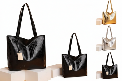 Retro Crocodile Pattern Tote Bag