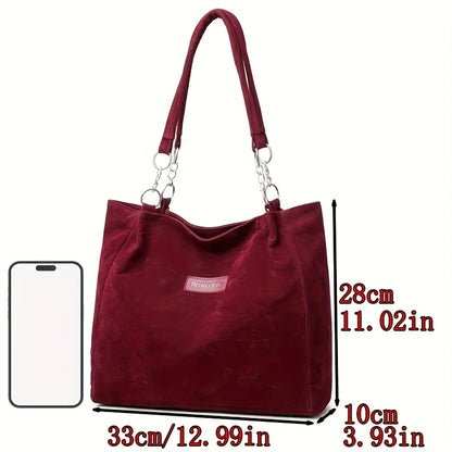 New Women'S Fashion Solid Color Tote Bag