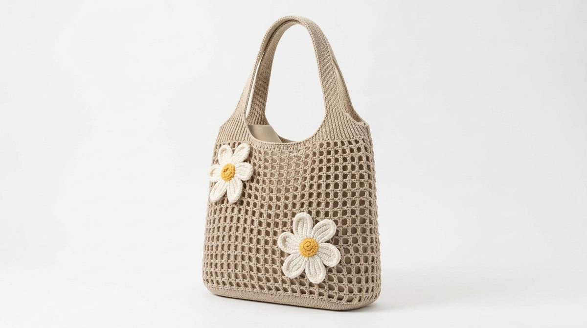 Simple and Stylish Women's Handbag with a Mother-daughter Bag Design.