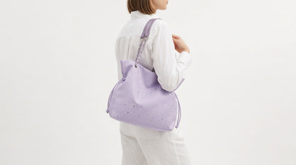 Beige Floral And Butterfly Pattern Print Women'S Shoulder Bag, Crossbody Bag HandBackpack Dual-Use