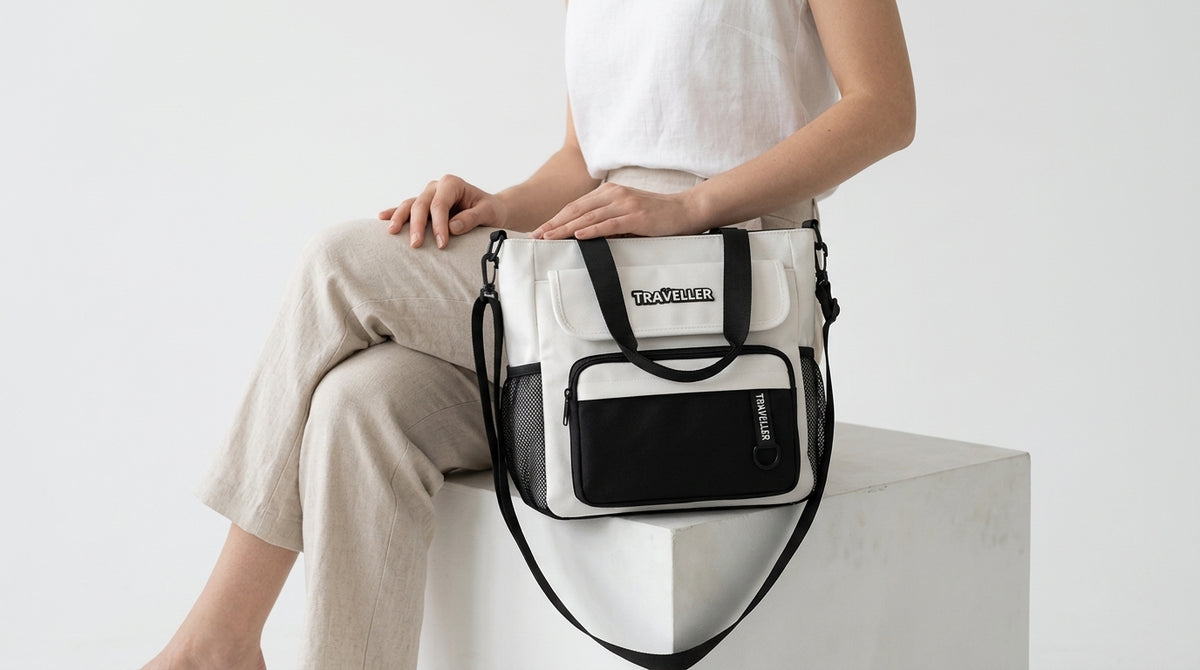 Capacity Lightweight Nylon Crossbody Tote Bag Easy Japanese All-Match Literary Student.