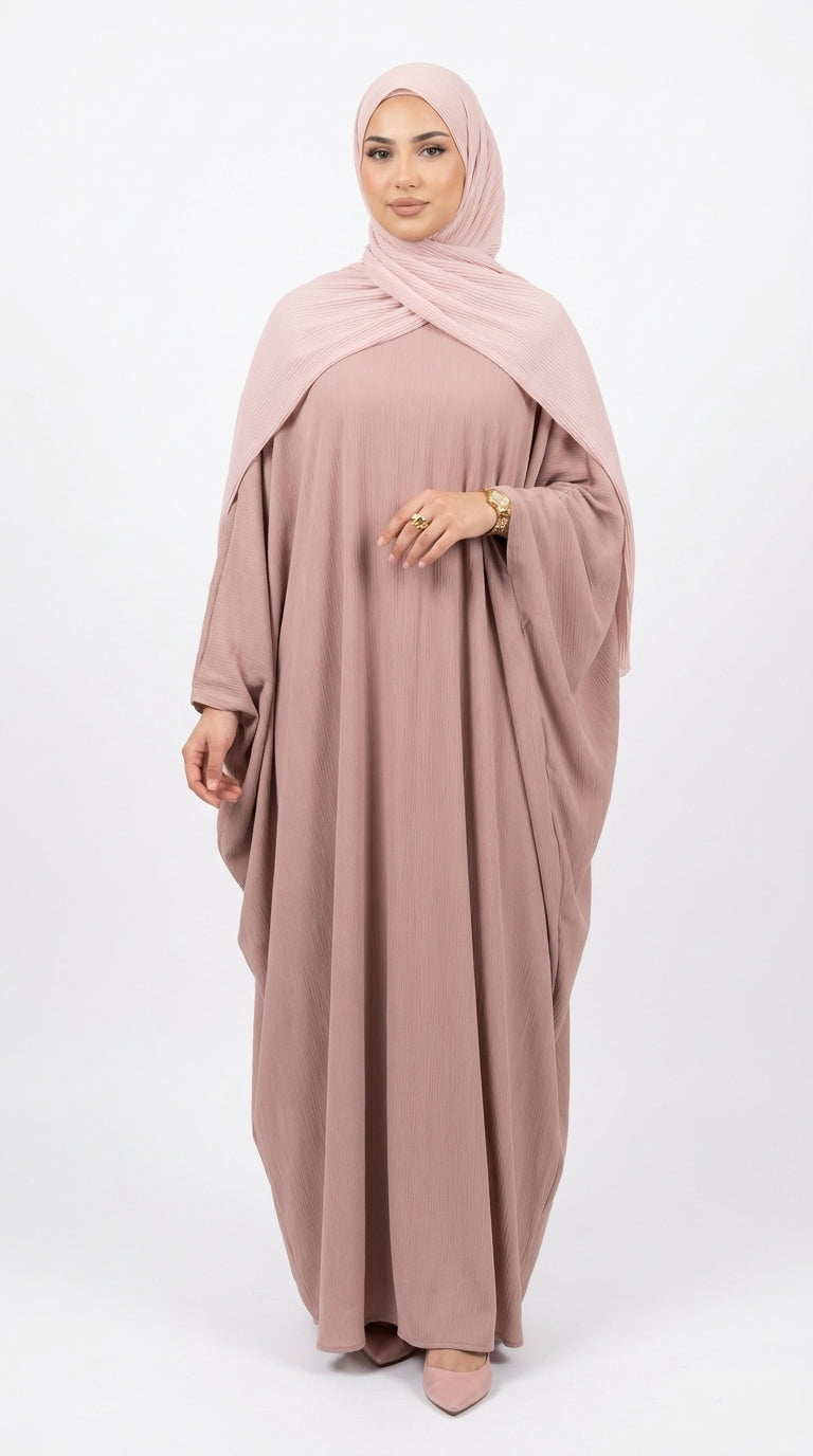 (Headscarf Not Included) Elegant Vacation Fashion Wide Sleeve Solid