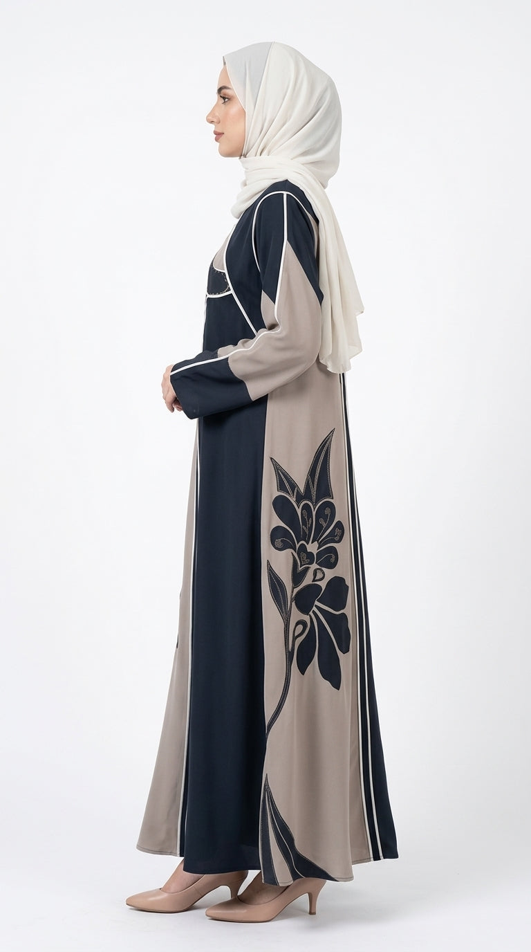 Women's Middle Eastern Style Muslim Elegant Robe Dress, Suitable for Malaysia