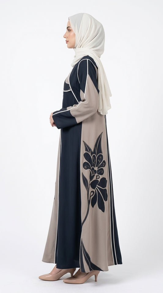 Women's Middle Eastern Style Muslim Elegant Robe Dress, Suitable for Malaysia