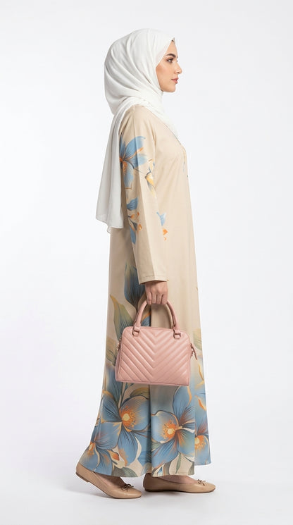 Women'S Middle Eastern Style Muslim Elegant Robe Dress, Suitable for Malaysian Dress.