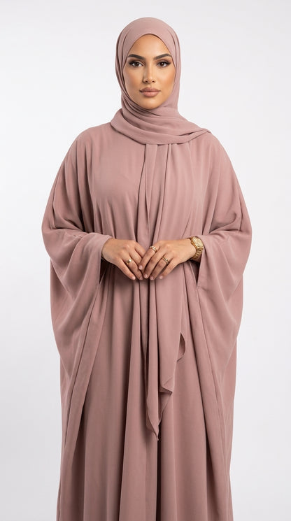 (Headscarf Not Included) Elegant Vacation Fashion Wide Sleeve Solid