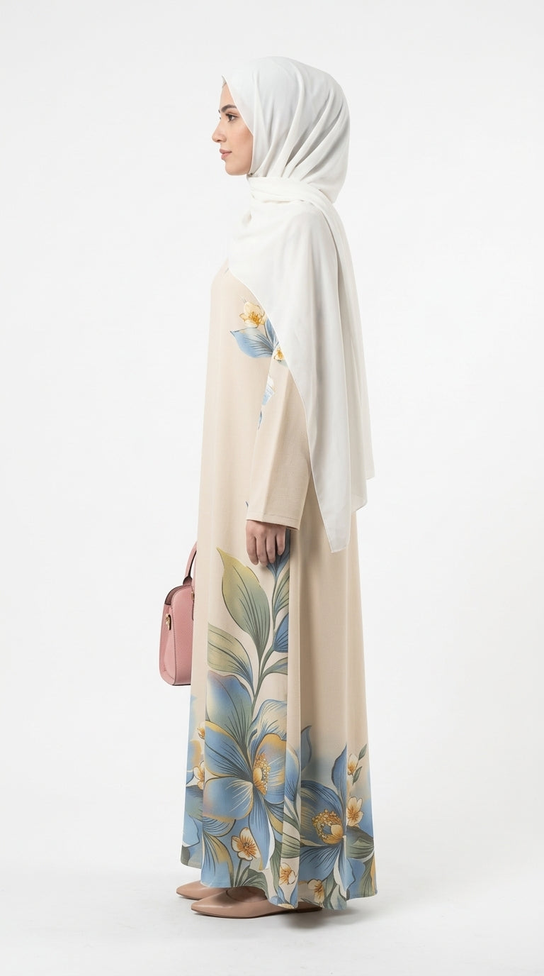 Women'S Middle Eastern Style Muslim Elegant Robe Dress, Suitable for Malaysian Dress.