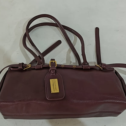 Women's Large Capacity Handbag with Belt Buckle Closure & Wrist Strap - Multifunctional Shoulder Bag