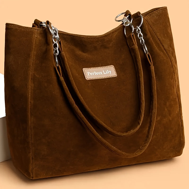 New Women'S Fashion Solid Color Tote Bag