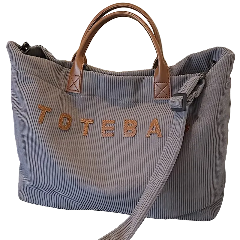 Corduroy Large-Capacity Tote Bag