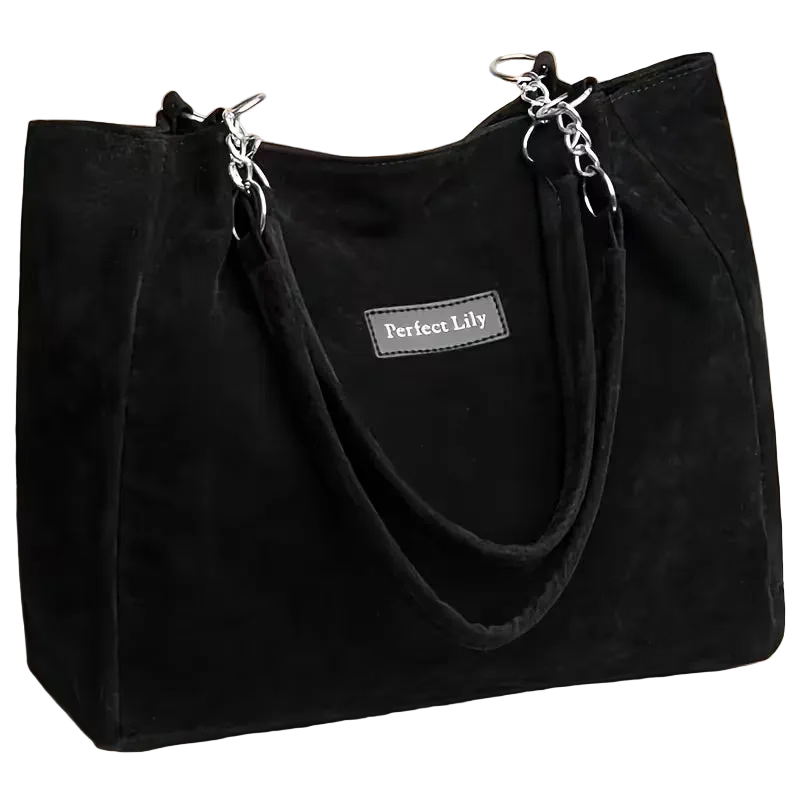 Retro Textured Chain Tote Bag
