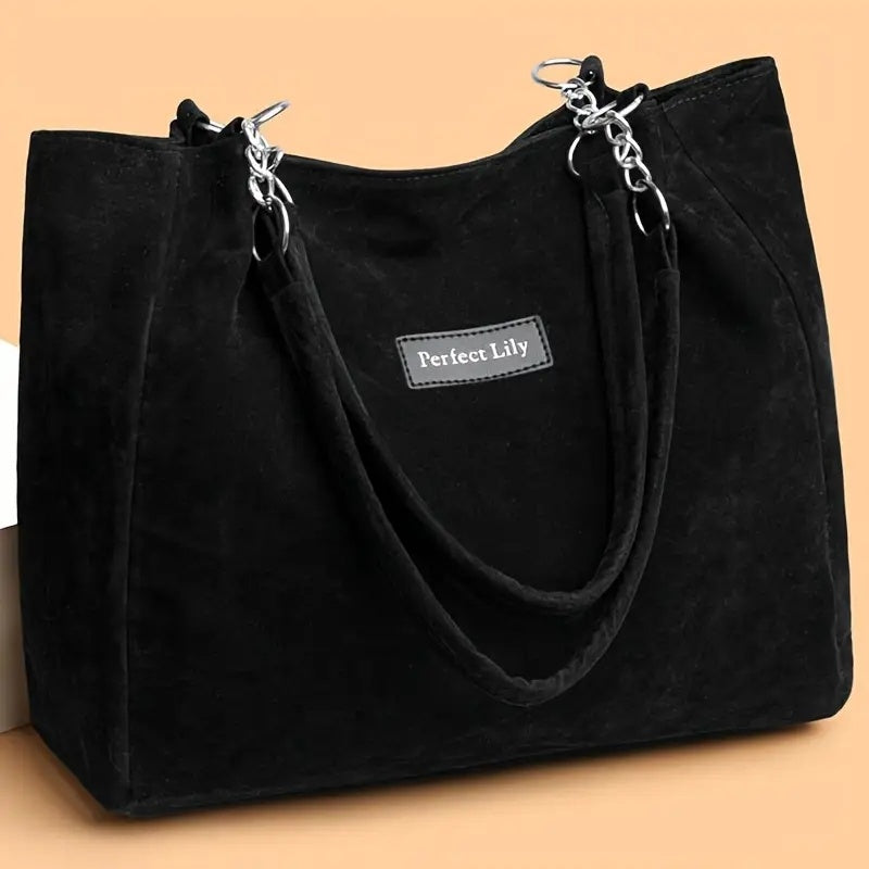 New Women'S Fashion Solid Color Tote Bag