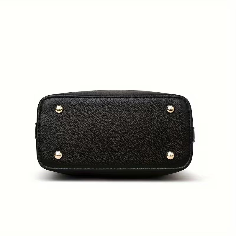 Elegant PU Buckle Bucket Bag