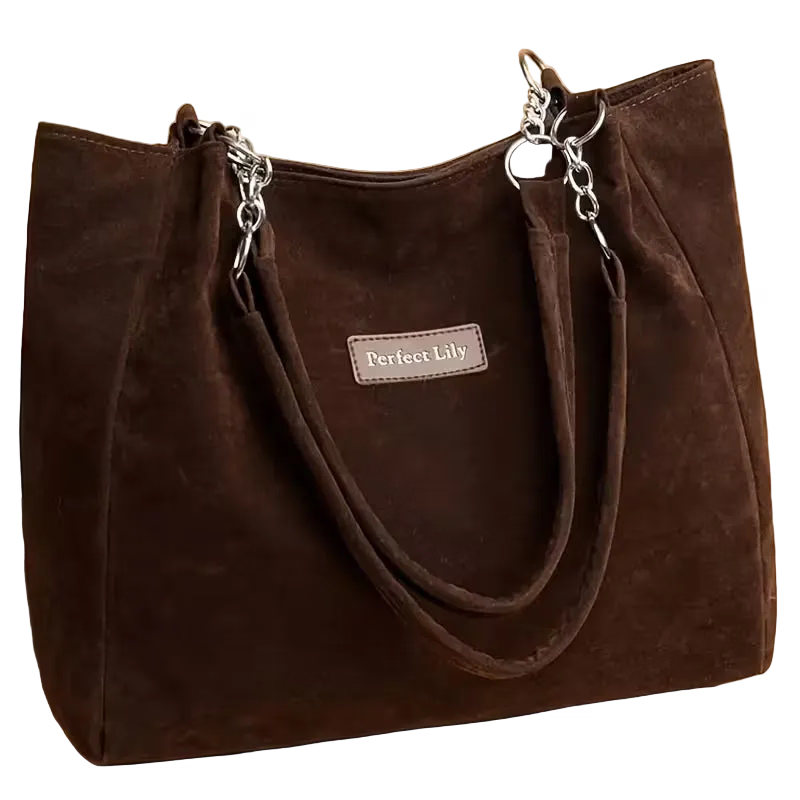 Retro Textured Chain Tote Bag