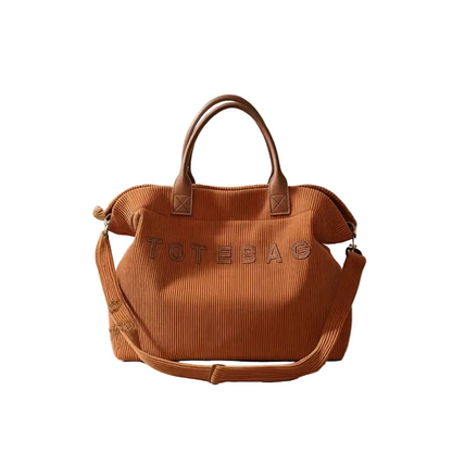 Corduroy Large-Capacity Tote Bag