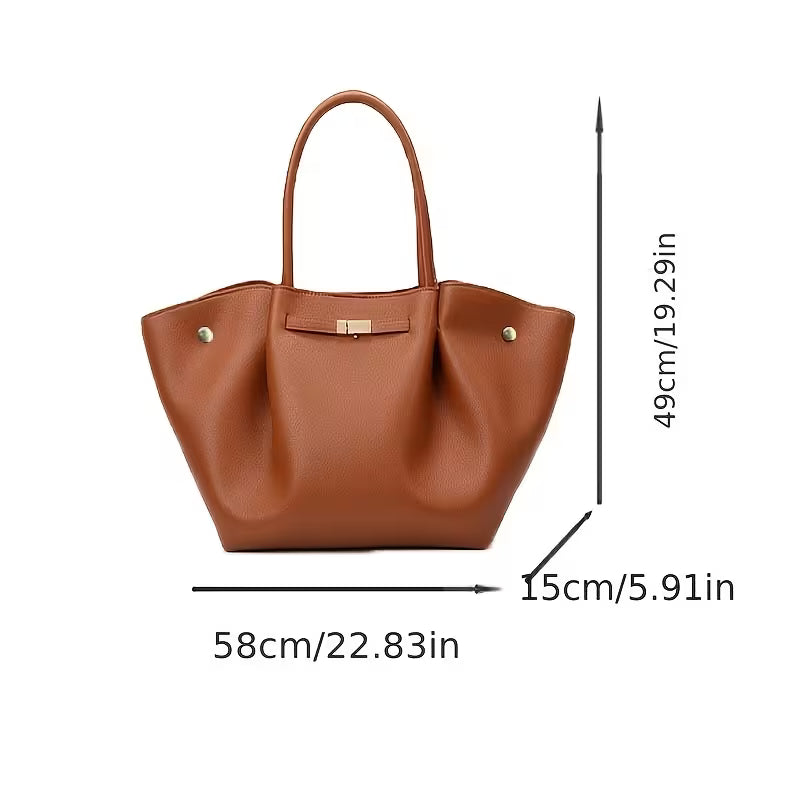 Lychee-Grain Handheld Shoulder